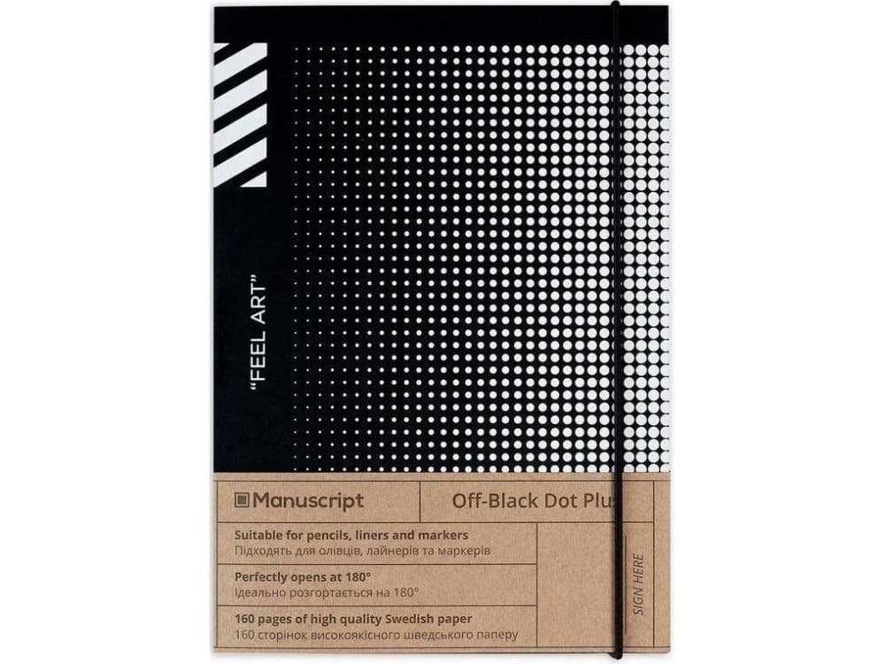 Manuscript Publishing Notebook A5/80K Off-black Dot Plus