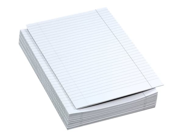 Bantex School - Tenttipaperi - A4 Double - 250 arkkia - valkoinen - vuorattu