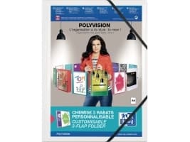 ELBA Polyvision - 3-fliksmappe - for A4 - opak hvit