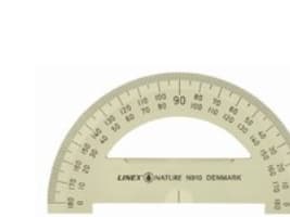 Vinkelmåler Linex, 180 grader, 10 cm, natura