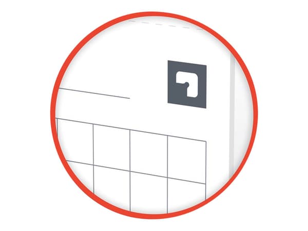 Oxford SmartChart - Flip over paperi - 650 x 980 mm - 20 arkkia - valkoinen - ruutupaperi - 6 reikää