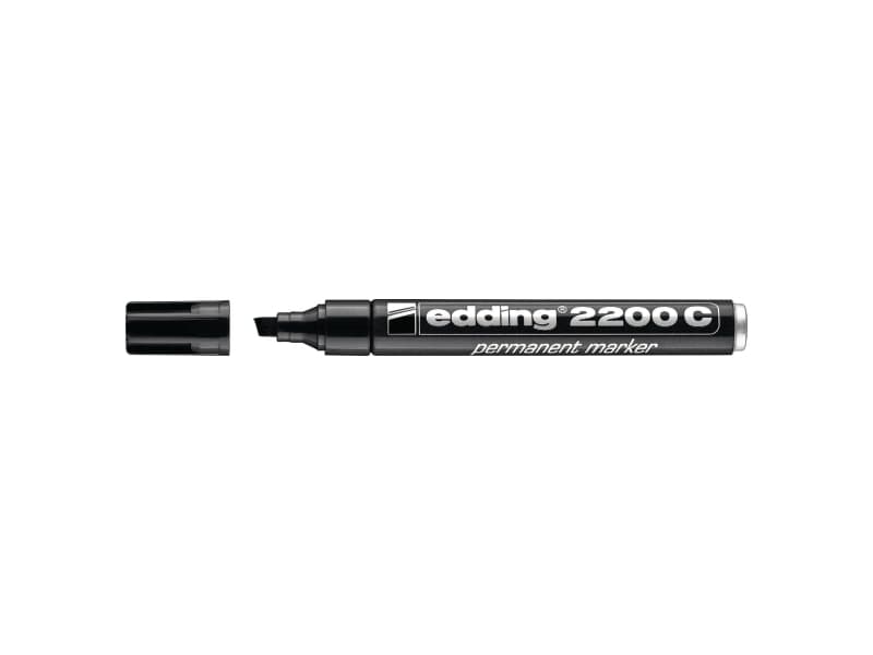 Permanent marker Edding 2200, kantet, sort