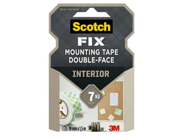 3M 7100263303, Monteringstejp, Vit, 1,5 m, Inomhus & utomhus, Keramik, Glas, Metall, Vinyl, Trä, 7 kg