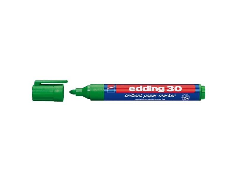 Permanent marker Edding 30, rund, 2 mm, grøn