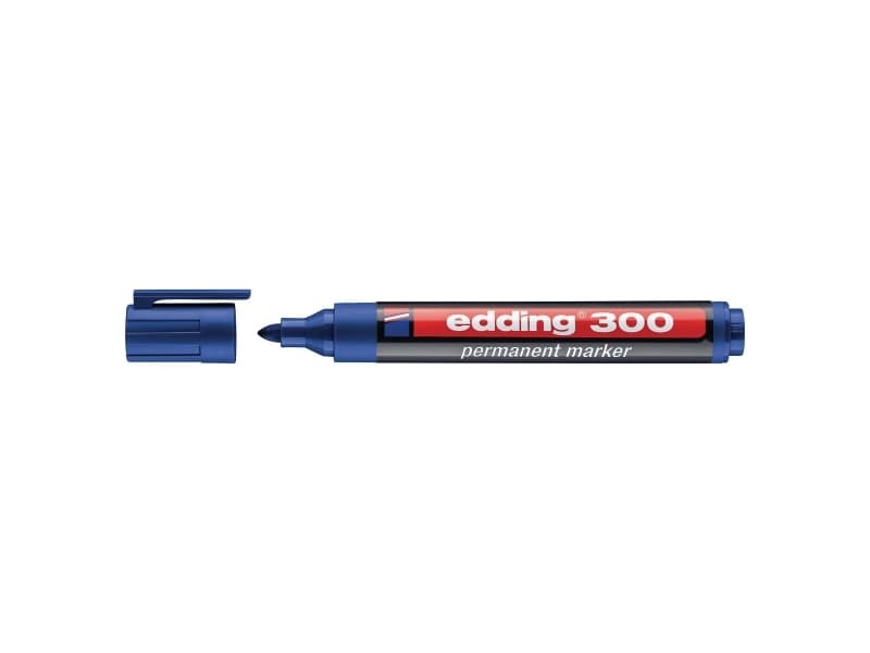 Permanent marker Edding 300, rund, blå