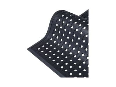 Matting Comfort Flow - Golvmatta för våtrum, arbetsområde - rektangulär - 277 x 83 cm - svart