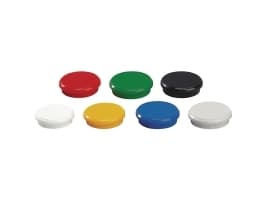 Magnet Dahle, rund, 24 mm, sorterad, förpackning med 10 st.
