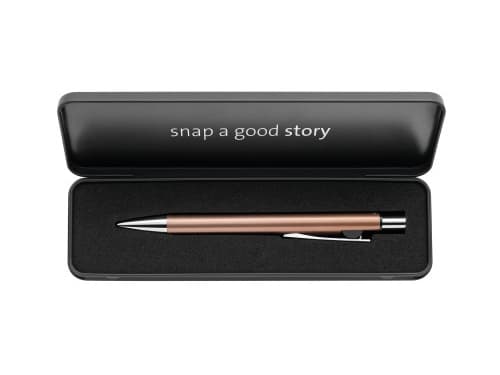 Pelikan Kugelschreiber Snap Metalic K10 Kupfer im Etui, Klips, Uttrykkbar kulepenn med hengefeste, Blå, 1 stykker, Medium