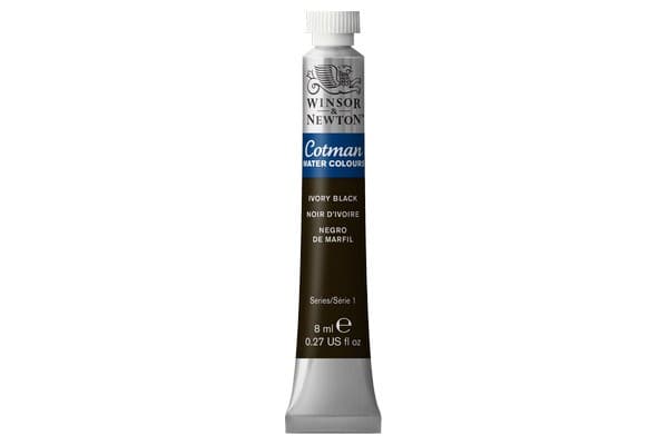 Cotman watercolour 8ml Ivory Black 331