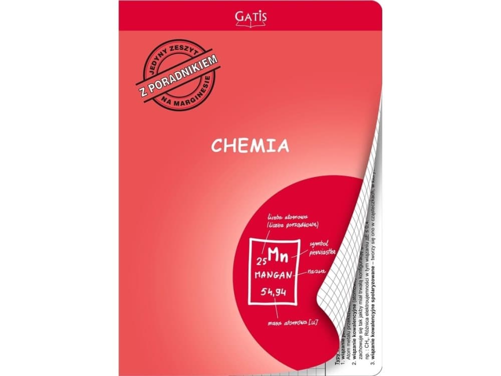 Gatis Chemistry notebook A5/60 sheets checkered