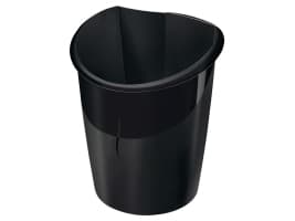 Papirkurv, Cep Ellypse GreenSpirit af genbrugsplast, 15 L, sort