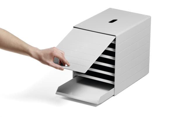 DURABLE IDEALBOX PLUS - Skuffskap - 7 rom - for C4 - grå