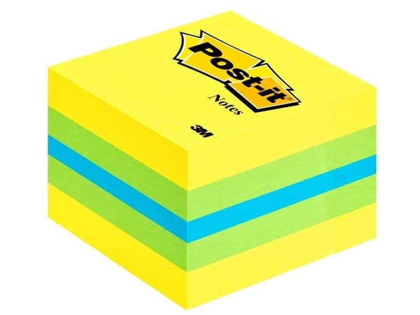Post-it Post-it-terning 2051-L 51 mm x 40 mm Blå , Limonadegrön, Citrongul 400 Blad