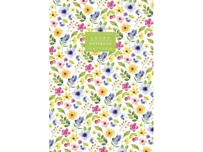 Fresh Decorative Notebook 64 pages line Green Flowers