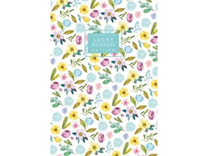 Fresh Decorative Notebook 64 pages line Blue Flowers