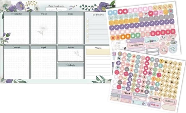 Benjamin Planner B4/52K Tablo + klistermärken Blommor