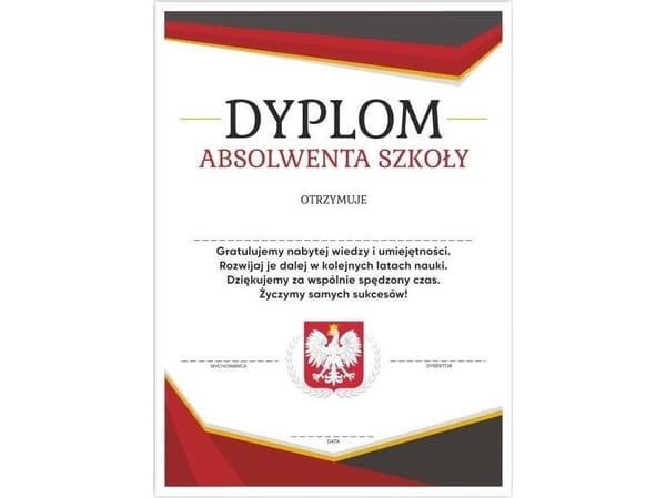LearnHow A4 graduate diplom - Orzel 10 stk