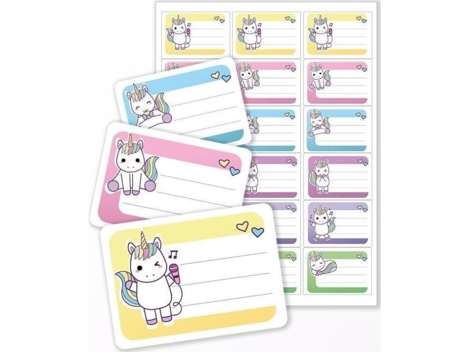 LearnHow Notebook stickers - Unicorn 18 pcs.
