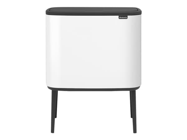 Brabantia Bo Touch Bin - Soptunna - fliplock - 34 L - sopsortering - vit