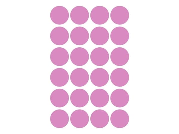 Avery 3117 Ø 18 mm, litet format, utan beläggning, 96 etiketter, rosa rosa 1650x850x10mm (96 st)