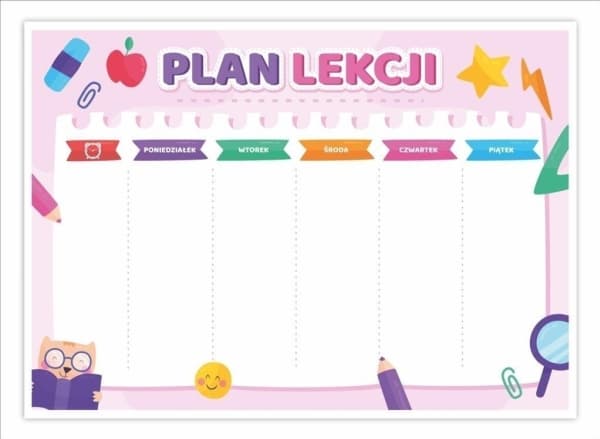 LearnHow Leksjonsplan A5 Kattunge - rosa 5 stk