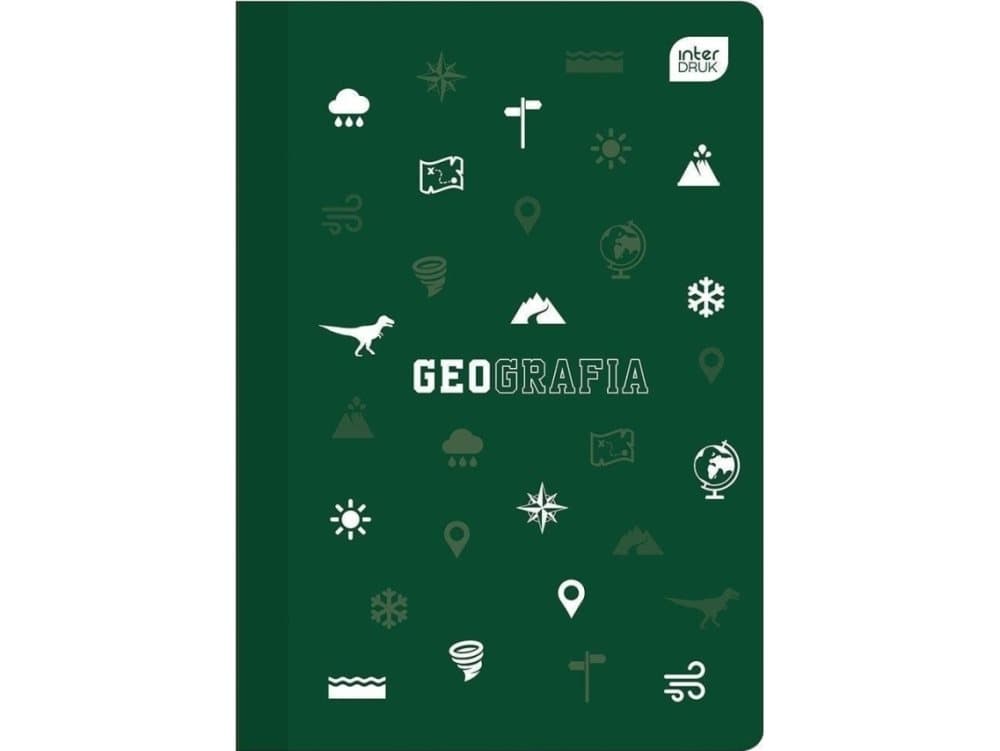 Interdruk Notebook A5/60K, grid PP Geography (10 items)