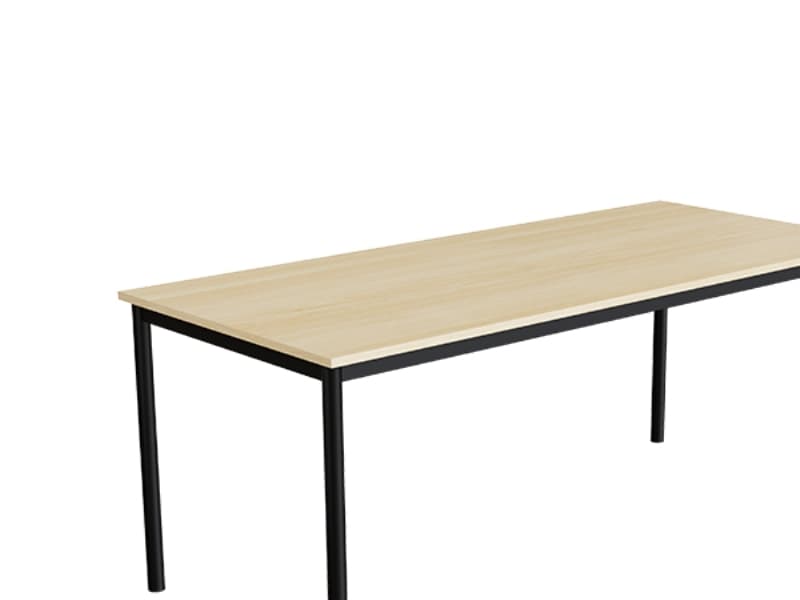 Bord Combi 200, 1800x800 mm Höjd 800 mm Björklaminat, svart ram