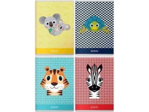 Herlitz Notebook A5/32K checkered Cute Animals (10 pcs)