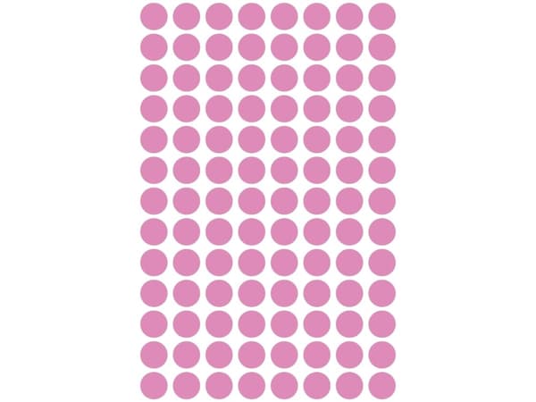 Avery Zweckform Avery Zweckform 8mm etiketter, rosa, 104 etiketter, för märkning, förpackning om 4, 3111, för handskrift