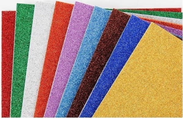 FANDY Skum A4 självhäftande Glitter
