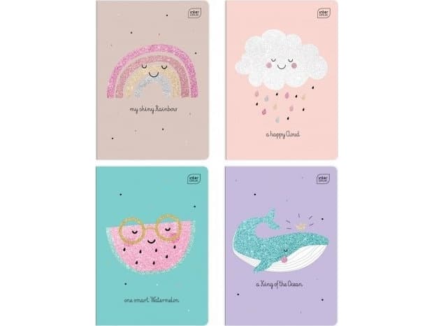 Interdruk Notebook A5 32 3-lines 70g Glitter mix price for 1 item