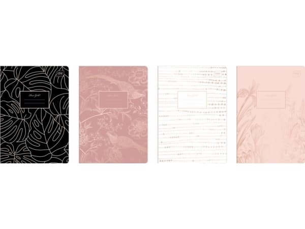 Interdruk Notebook A5 80 grid 70g Metalic Rose Gold mix price for 1 item