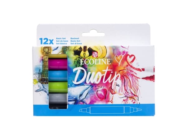 Ecoline Duotip marker set Basic | 12 colours