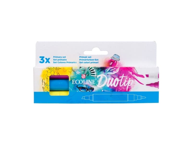 Ecoline Duotip marker set Primary | 3 colours