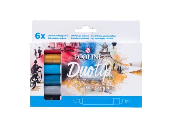 Ecoline Duotip marker set Urban Landscape | 6 colours