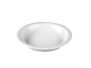 Tallrik Ø19 cm djup smal flik Melamin vit,6 st/pk