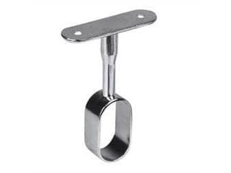 Haushalt Tube Hanger Oval D25.Screwes. Chrome