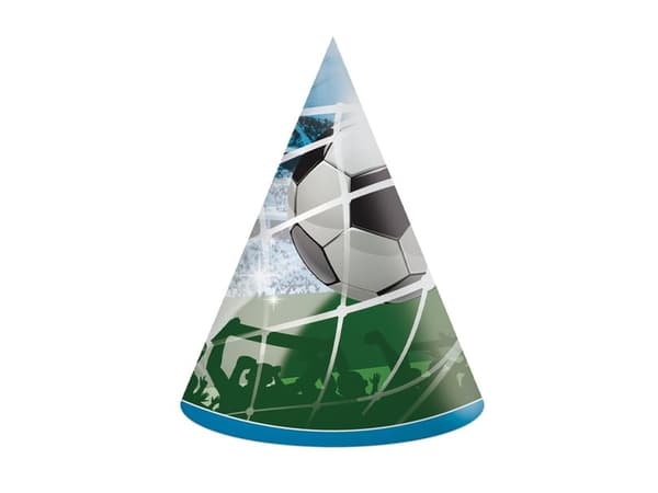 GoDan Pappersmössor Fotbollsfans 6 st
