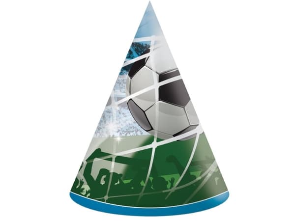 GoDan Pappersmössor Fotbollsfans 6 st