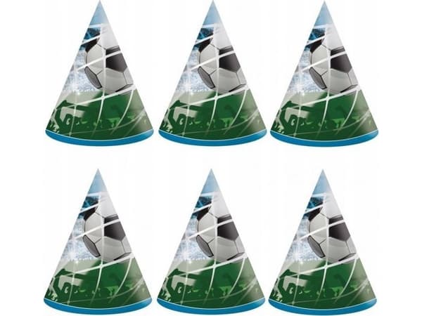 GoDan Pappersmössor Fotbollsfans 6 st