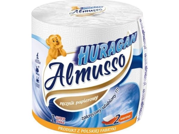 Almusso Hurricane tørkepapir, 2 lag, 1 stk.