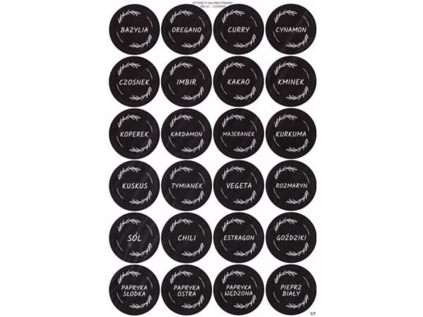 LearnHow Kryddetiketter sortera 40mm 168st