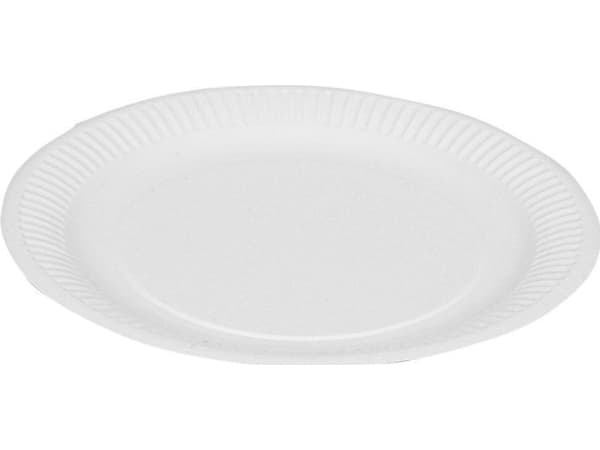 Tallerken middag pap Ø23cm 100stk/pak - (100 stk.)