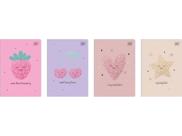 Interdruk Notebook A5 16 70g 3-line Glitter mix price for 1 item