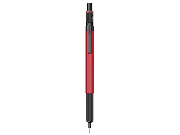 Rotring 2164107, Rød, Akrylonitril-butadien-styren (ABS), HB, Sekskantet, Rustfritt stål, 0,5 mm