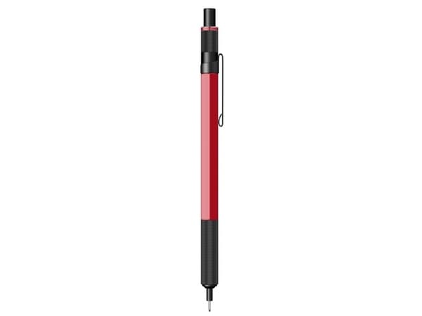 Rotring 2164107, Rød, Akrylonitril-butadien-styren (ABS), HB, Sekskantet, Rustfritt stål, 0,5 mm