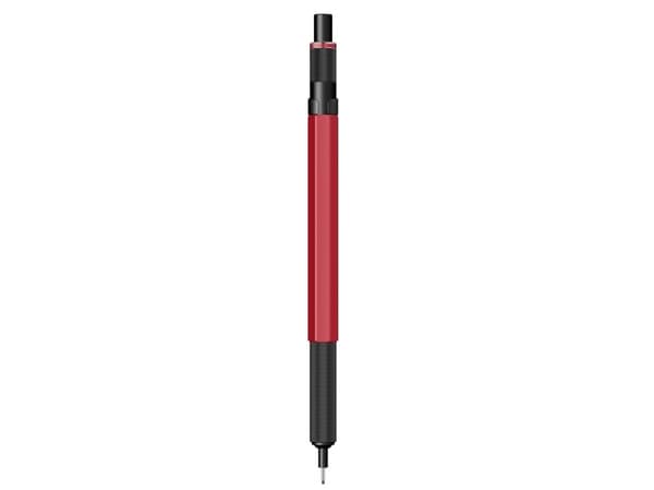 Rotring 2164107, Rød, Akrylonitril-butadien-styren (ABS), HB, Sekskantet, Rustfritt stål, 0,5 mm