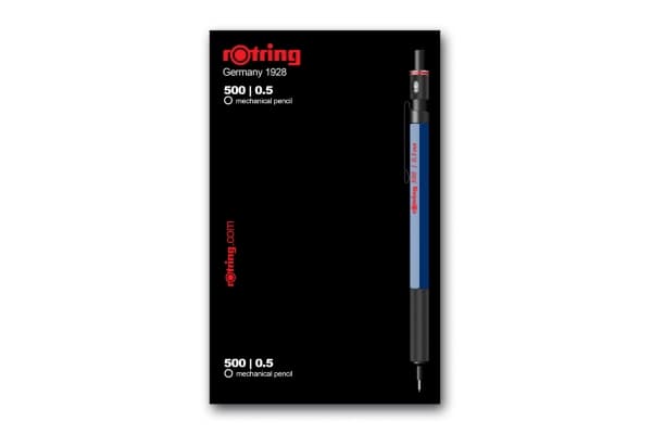 Rotring 2164105, Blå, Akrylnitrilbutadienstyren (ABS), HB, Hexagonal, Rostfritt stål, 0,5 mm