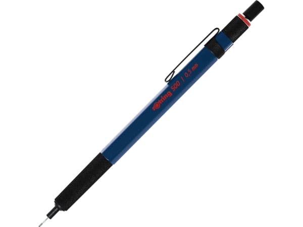 Rotring 2164105, Blå, Akrylnitrilbutadienstyren (ABS), HB, Hexagonal, Rostfritt stål, 0,5 mm