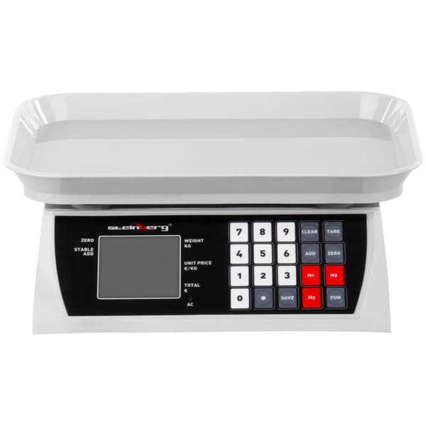 Steinberg Systems Butiksvåg - 30 kg / 1 g - 28,8 x 21,8 cm - LCD